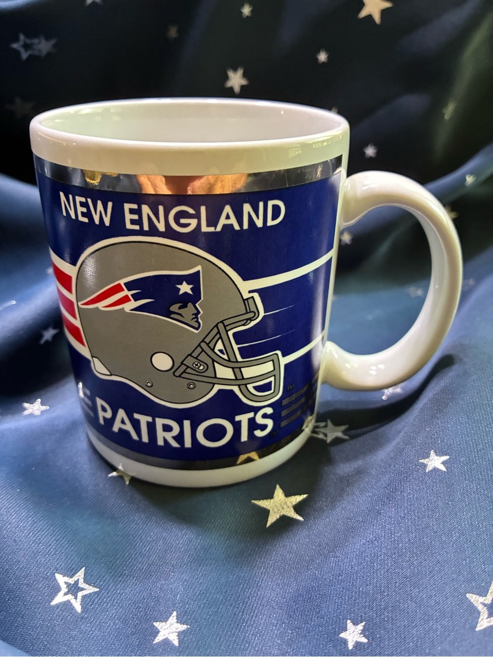 NFL New England Patriots Blue Ceramic Coffee Mug - Official Team Logo